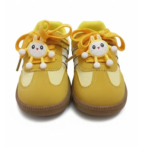 Sunny Steps Mustard Toddler Sneakers – With Bunny Charm